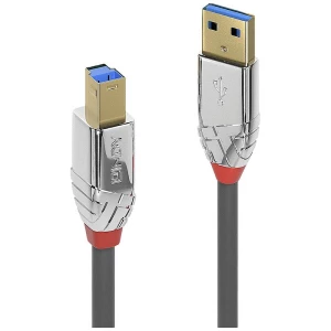 LINDY USB kabel USB 3.2 gen. 1 (USB 3.0) USB-A utikač, USB-B utikač 5 m siva  36664 slika