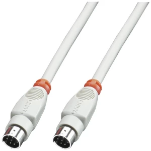 LINDY serijsko sučelje priključni kabel [1x muški konektor mini din - 1x muški konektor mini din] 5.00 m siva slika