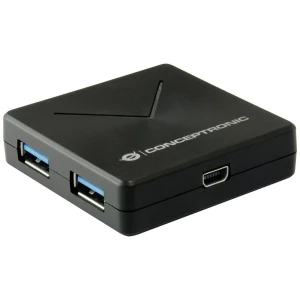 Conceptronic HUBBIES02B 4 ulaza USB 3.2 Gen 1 hub (USB 3.0) crna slika