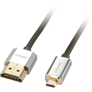 LINDY HDMI priključni kabel HDMI-A utikač, HDMI-Micro-D utikač 2.00 m crna 41682  HDMI kabel slika