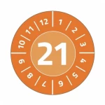 Avery-Zweckform 6943-2021 inspekcijska naljepnica  2021 narančasta samoljepljiva folija (Ø) 20 mm 20 mm   1 Set