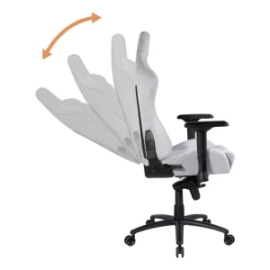 Stolica za igre izrađena od visokokvalitetne alkantare DELTACO GAMING DC440L igraća stolica svijetlosiva slika