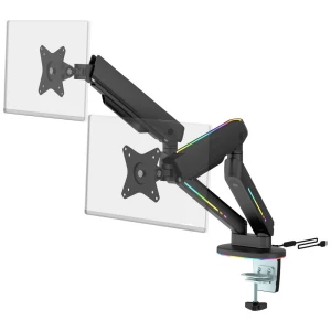 DELTACO GAMING Twin RGB  stolni nosač za monitor 43,2 cm (17'') - 81,3 cm (32'') mogučnost savijana, mogučnost okretanja, vrtljivi nosač slika