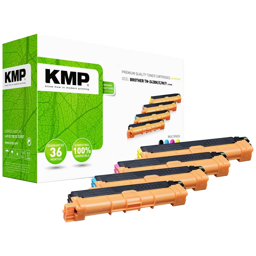 KMP toner zamijenjen Brother TN243BKCMY kompatibilan crn, cijan, purpurno crven, žut  B-T09M slika