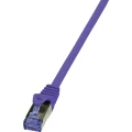 LAN (RJ45) Mreža Priključni kabel CAT 6A S/FTP 10 m Ljubičasta Vatrostalan, Bez halogena, sa zaštitom za nosić LogiLink slika