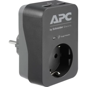 APC by Schneider Electric PME1WU2B-GR međuutikač sa zaštitom od prenapona s USB crna slika