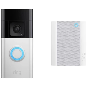ring B0BFJNL42P IP video portafon Video Doorbell + Chime (2nd Gen) WLAN   nikal (mat), crna slika