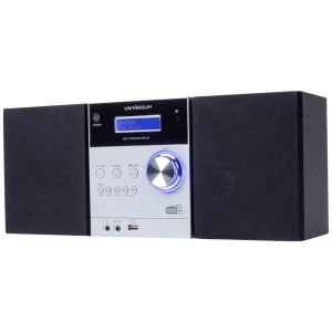 UNIVERSUM MS 300-21 stereo uređaj AUX, Bluetooth®, CD, DAB+, UKW, USB, funkcija punjenja baterije, uklj. daljinski upravljač, uklj. kutija zvučnika, funkcija alarma 2 x 5 W srebrna slika