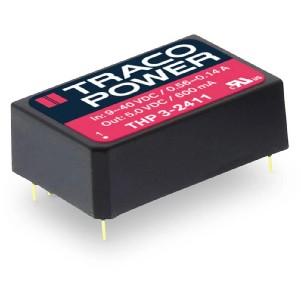 TracoPower THP 3-4822 DC/DC pretvarač za tiskano vezje 48 V/DC 12 V/DC, -12 V/DC 125 mA 3 W Broj izlaza: 2 x Content 1 S slika