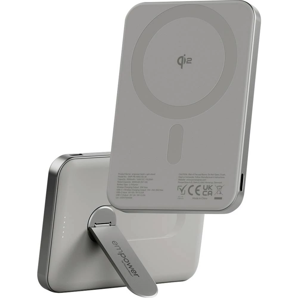 PanzerGlass empower Bank powerbank (rezervna baterija) 5000 mAh Magsafe, Qi Wireless Charging USB-C® prikaz statusa slika