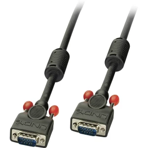LINDY VGA priključni kabel VGA 15-polni utikač, VGA 15-polni utikač 7.50 m crna 36376  VGA kabel slika
