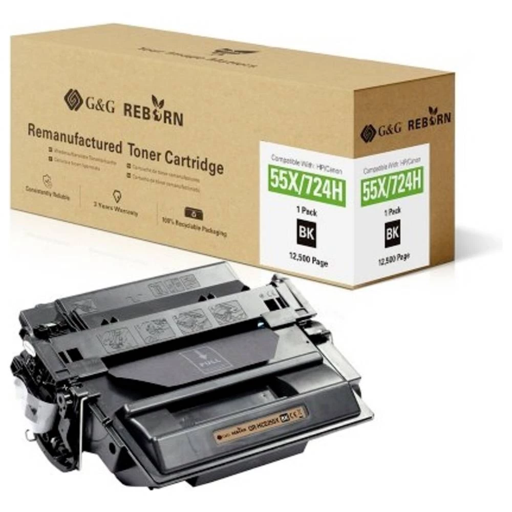 G&G toner zamijenjen HP, Canon 55X kompatibilan crn 12500 Stranica Reborn remanufactured 21223 slika