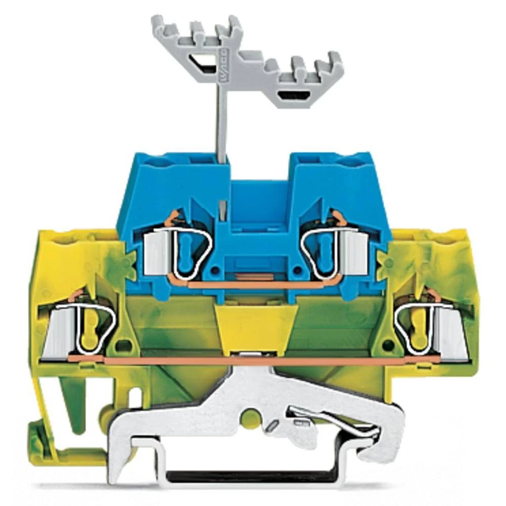 WAGO 280-537 dvokatna prolazna stezaljka 5 mm opruga zelena, žuta, plava boja 50 St. slika