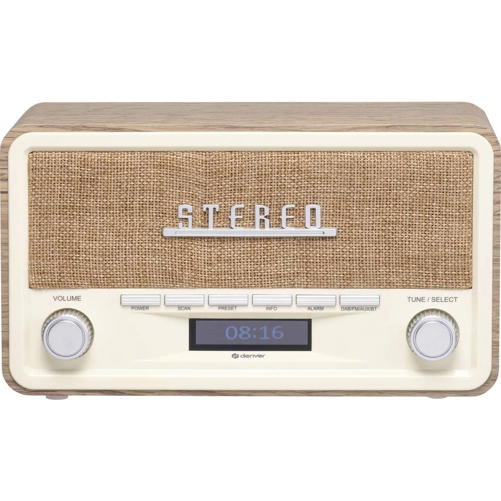 Denver DAB-18LW LIGHT WOOD desktop radio DAB (1013), UKW (1014) drvo (svijetlo) slika