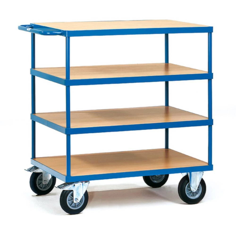 Fetra Hauptartikel 2443 kolica s policama čelik obložen s prahom Opterećenje (maks.): 500 kg briljantno-plava (RAL 5007) slika