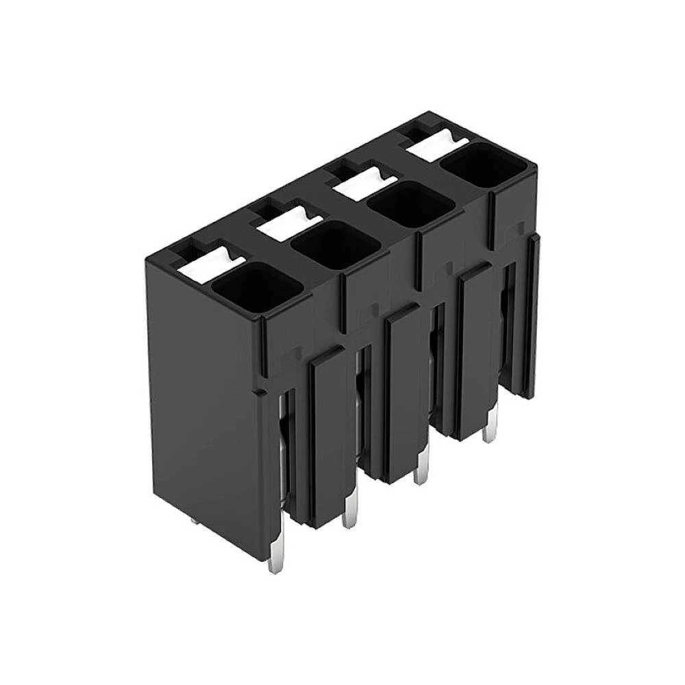 THR PCB terminal, potiskivači, 1,5 mm², korak 5 mm, 4-pinski, ugurati CAGE CLAMP®, 1,50 mm², crno WAGO 2086-3104 stezaljka za tiskane ploče 1.50 mm² Broj polova (broj) 4 crna 1 St. slika