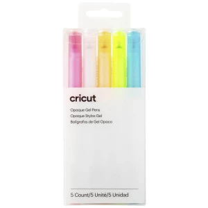 Cricut gel olovke s visokim prekrivanjem 1,0 mm ružičasta/bijela/narančasta/žuta/plava (5 kom.) Cricut Joy™ Gel 1,0 mm, 5er set olovki  bijela, plava boja, žuta, narančasta, ružičasta slika