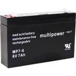 Olovni akumulator 6 V 7 Ah multipower PB-6-7-4,8 MP7-6 Olovno-koprenasti (Š x V x d) 151 x 100 x 34 mm Plosnati priključak 4.8 m