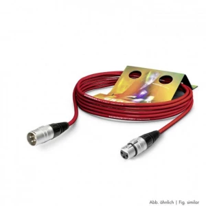 Hicon SGHN-0600-RT XLR priključni kabel [1x XLR utičnica 3-polna - 1x XLR utikač 3-polni] 6.00 m crvena slika