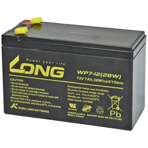 Long WP7-12(28W)-M/F2 WP7-12(28W)-M/F2 olovni akumulator 12 V 7 Ah olovno-koprenasti (Š x V x D) 151 x 102 x 65 mm plosnati priključak 6.35 mm vds certifikat, nisko samopražnjenje, bez održavanja slika