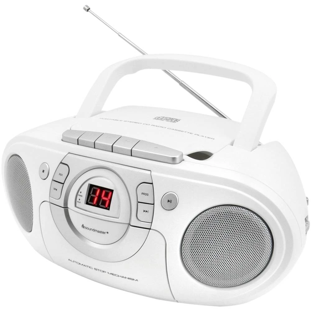 soundmaster SCD5100WE CD radio UKW (1014) CD, AUX, kaseta, UKW   bijela slika