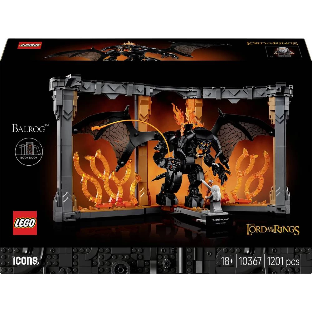 10367 LEGO® ICONS™ Gospodar prstenova: Balrog držač za knjige slika