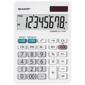 Sharp EL-310W džepni kalkulator bijela Zaslon (broj mjesta): 8 baterijski pogon, solarno napajanje slika