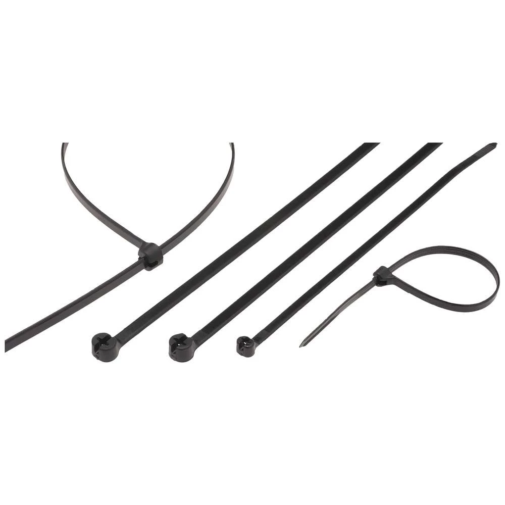 Helukabel 91059-1000 TY234MX kabelska vezica sa čeličnim perom 356 mm 2.4 mm  s metalnim jezikom, uv stabilizirana 1000 St. slika