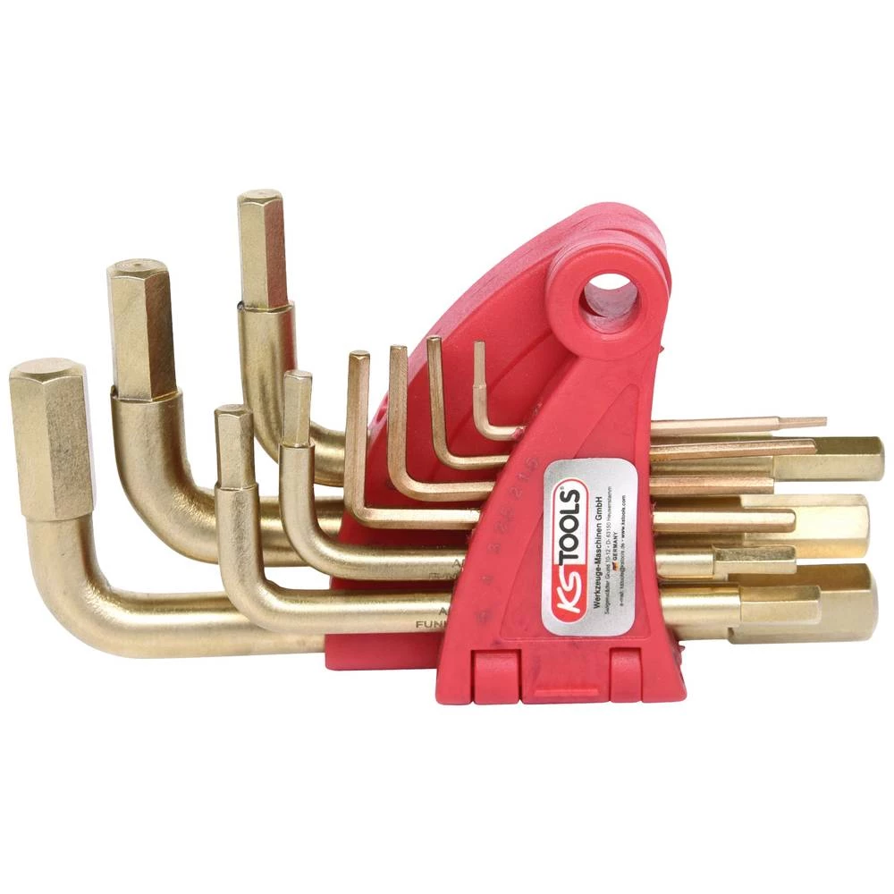 KS Tools 963.1513 unutarnji šesterokutni komplet kutnih odvijača 1.5 mm, 2 mm, 2.5 mm, 3 mm, 4 mm, 5 mm, 6 mm, 8 mm, 10 slika