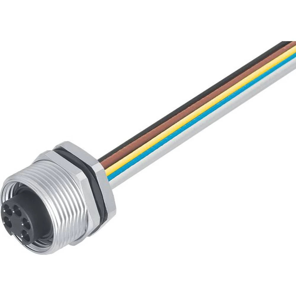 binder 09 2446 100 03-20 žženski konektor, ravni, ženski konektor za prirubnicu Ukupan broj polova: 3 + PE Serija (Okrug slika