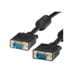 Roline VGA priključni kabel VGA 15-polni utikač 15.00 m crna 11.04.5265 dvostruko zaštićen, mogućnost vijčanog spajanja,