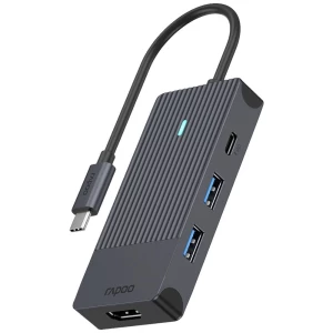Rapoo USB-C® priključna stanica 4-in-1 USB-C Multiport Adapter Pogodno za marku (priključne stanice za prijenosno računalo): Universal USB-C® Power Delivery slika
