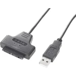 Renkforce tvrdi disk adapterski kabel [1x muški konektor USB 2.0 tipa a - 1x kombiniran muški konektor micro sata, 9 + 7 polova] 0.48 cm crna