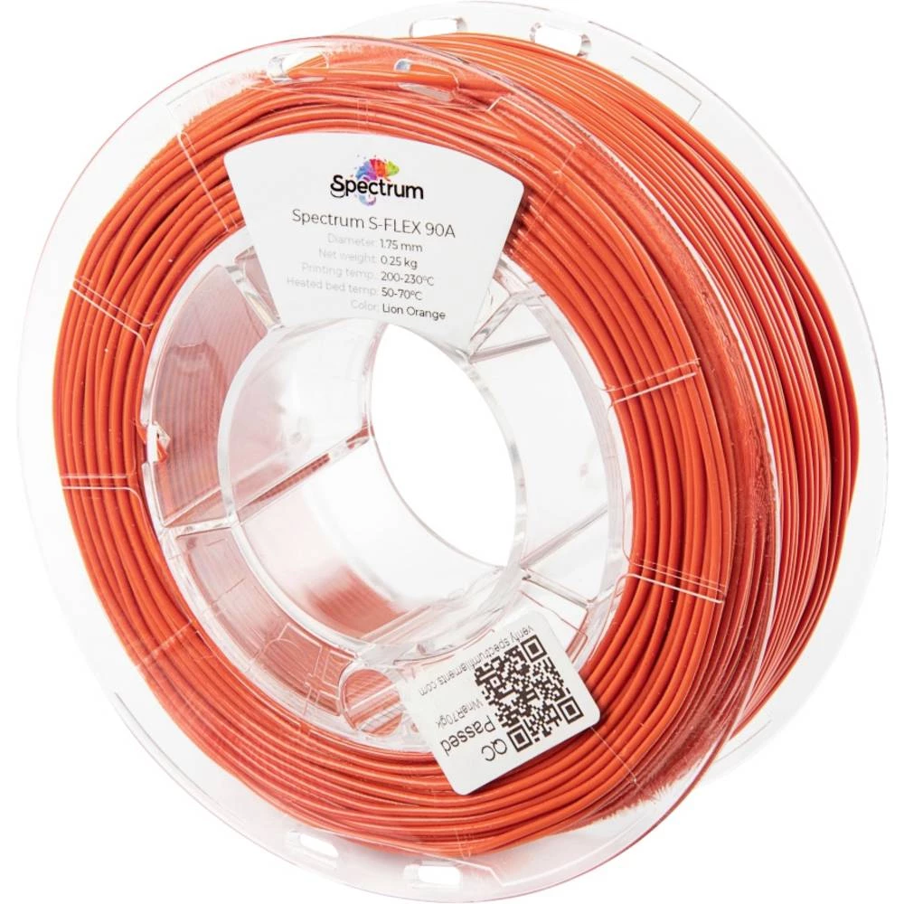Spectrum Filaments 80251 S-Flex 90A 3D pisač filament fleksibilni filament fleksibilan, kemijski otporan, bez iskrivljen slika