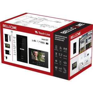 Bellcome VKM.P1F3.T7S4.BLB04 video portafon za vrata žičani kompletan set 8-dijelni crna slika