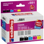 Edding patrona tinte zamijena Canon PGI-580PGBKXL CLI-581XL kompatibilan kombinirano pakiranje crn, crn, cijan, purpurno crven,