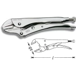 Hazet 753-10 kliješta za blokiranje ravno s udubljenjem u obliku prizme 0 - 40 mm 250 mm