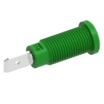 Ø2mm sigurnosna banana utičnica s Ø10mm okruglom maticom, 4,8x9mm ravni spojni jezičak, zelena Electro PJP 228-2-I-CD1-V sigurnosna ugrađena utičnica   zelena 1 St.