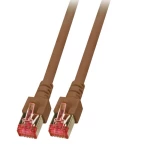 LAN (RJ45) Mreža Priključni kabel CAT 6 S/FTP 1.5 m Smeđa boja Vatrostalan, Bez halogena, sa zaštitom za nosić, pozlaćeni kontak