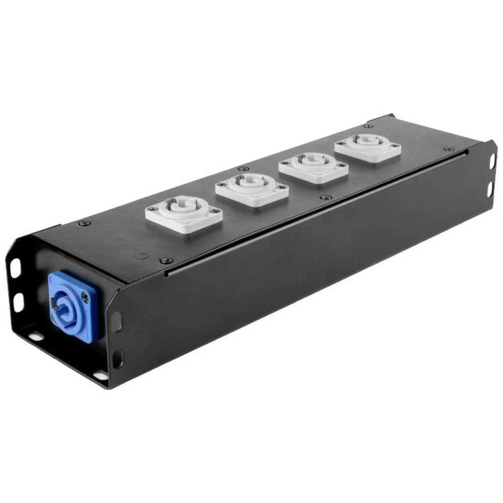 Adam Hall kabeli PRO PORT 4 PP razdjelnik struje 1 x Power Twist ulaz + 5 x Power Twist izlazi Adam Hall AHPROPORT4PP strujni razdjelnik 1 komad slika