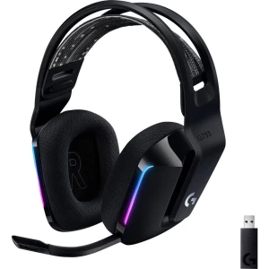 Logitech Gaming G733 LIGHTSPEED igraće naglavne slušalice sa mikrofonom bežični 2.4 gHz bežične, stereo na ušima crna slika