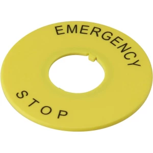 Pločica sa imenom Motiv ispisa EMERGENCY STOP Žuta DECA A2AV-27 1 ST slika