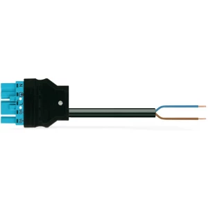 WAGO 771-5001/165-000 mrežni priključni kabel mrežni adapter - slobodan kraj Ukupan broj polova: 5 crna, plava boja 2 m slika