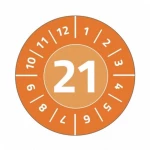 Avery-Zweckform 6945-2021 inspekcijska naljepnica  2021 narančasta samoljepljiva folija, koja se ne može ukloniti (Ø) 20 mm 20 mm   1 Set