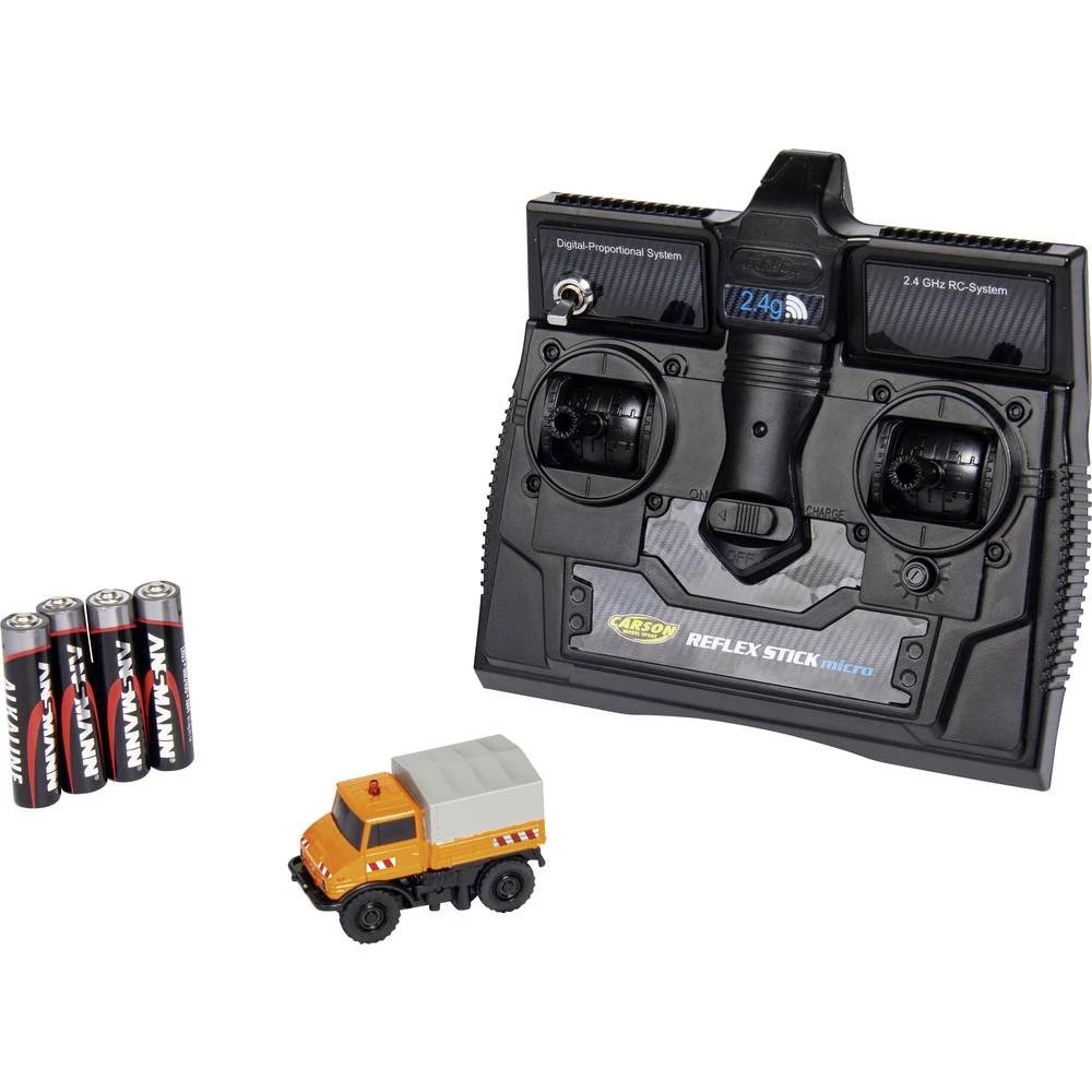 Carson Modellsport 500504125 MB Unimog U406 Kommunal 1:87 RC model automobila električni kamion uklj. baterija, punjač i slika
