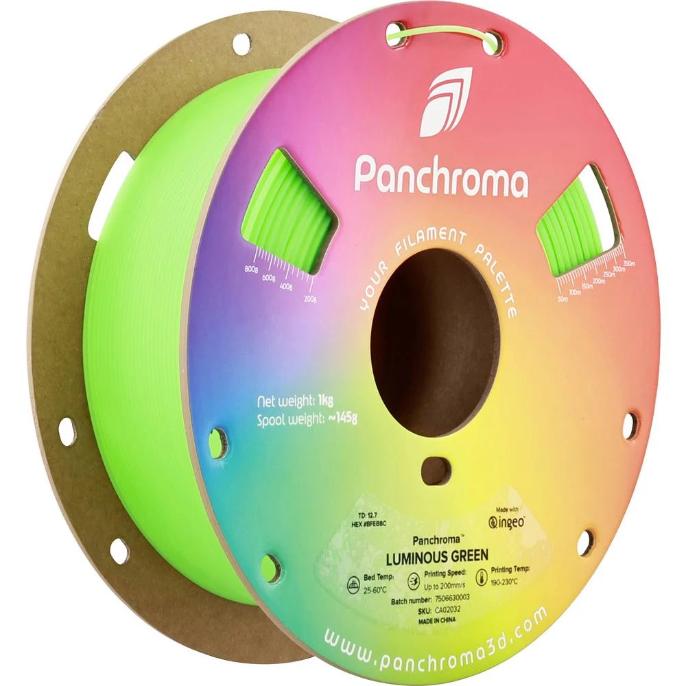 Polymaker CA02032 Panchroma™ Luminous 3D pisač filament PLA naknadno svjetleći 1.75 mm 1000 g zelena, zelena 1 kom. slika