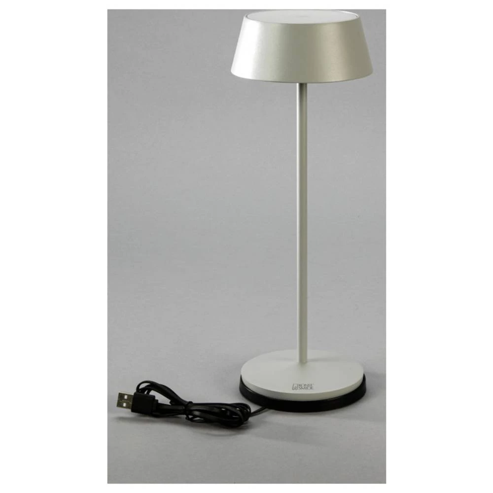 Konstsmide 7839-300 Menton LED akumulatorska stolna lampa siva slika