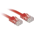 LINDY 47515 RJ45 mrežni kabel, Patch kabel cat 6 U/UTP 10.00 m crvena sa zaštitom za nosić 1 St. slika