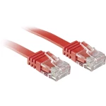 LINDY 47515 RJ45 mrežni kabel, Patch kabel cat 6 U/UTP 10.00 m crvena sa zaštitom za nosić 1 St.