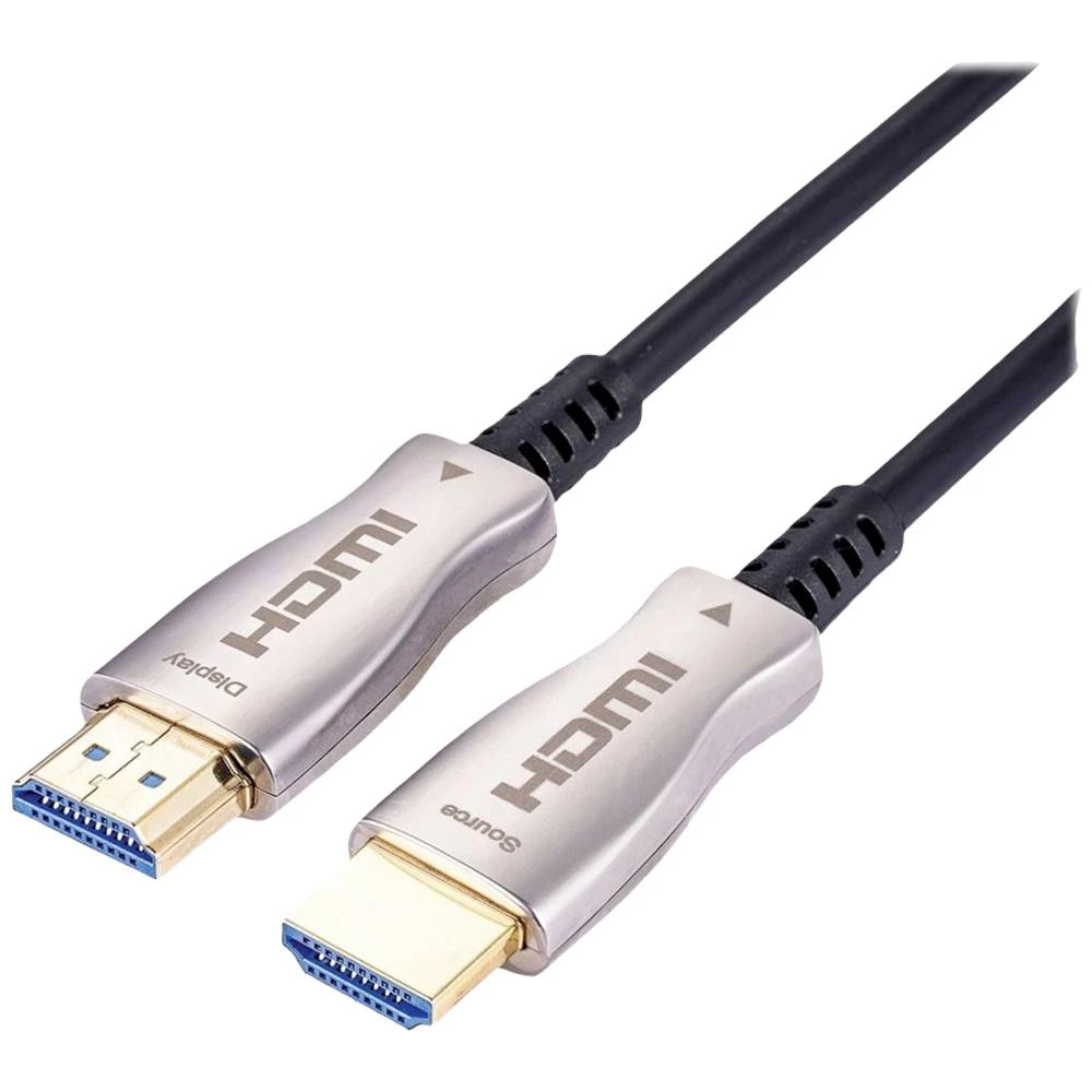 Value HDMI priključni kabel HDMI A utikač, HDMI A utikač 20.00 m crna 14.99.3480 4K UHD HDMI kabel slika